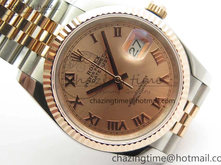 Jubilee RG Dial RG GMF SS 904 Wrapped on RG A2836 Roman Bracelet SS 36mm DateJust Wrapped 116231 0323